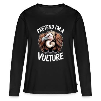 Vulture Sayings Vulture Funny Vulture Gift - Women's Premium Organic Long Sleeve Shirt - black - Front - Julia (174cm)