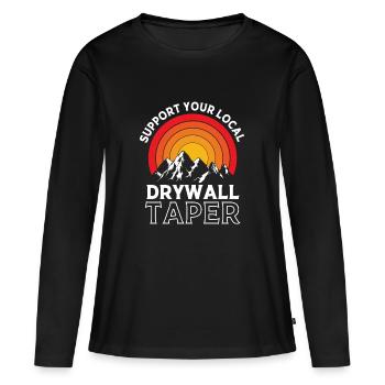Construction site drywall assembly fitter - Women's Premium Organic Long Sleeve Shirt - black - Front - Julia (174cm)