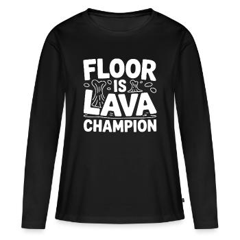 Champion de Floor est Lave - T-shirt manches longues Premium bio Femme - noir - Devant - Julia (174cm)