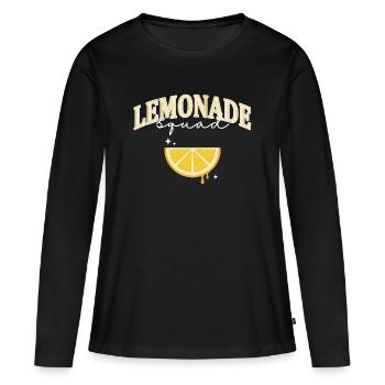 Lemonade Squad Lemonade Lemonade Été - T-shirt manches longues Premium bio Femme - noir - Devant - Julia (174cm)