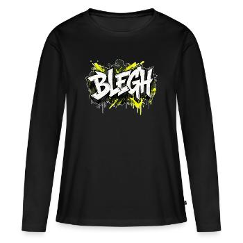 Blegh Graffiti Style - T-shirt manches longues Premium bio Femme - noir - Devant - Julia (174cm)