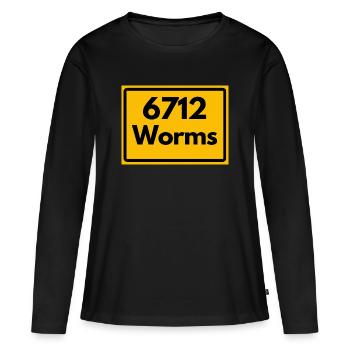ANCIEN CODE POSTAL 6712 ZIP 67547 WORMS RP - T-shirt manches longues Premium bio Femme - noir - Devant - Julia (174cm)
