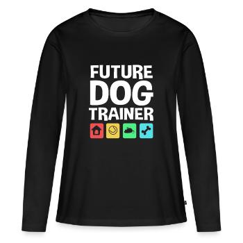 Dog trainer - Women's Premium Organic Long Sleeve Shirt - black - Front - Julia (174cm)