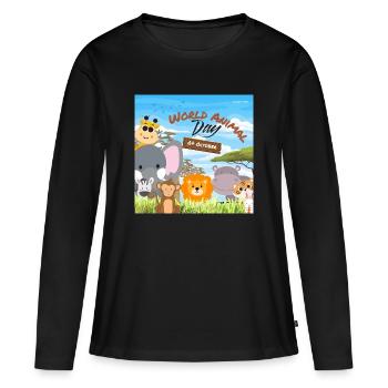 __20260612_190555_0000 - T-shirt manches longues Premium bio Femme - noir - Devant - Julia (174cm)