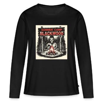 Camp Blackwood – Slasher de camp d’été - T-shirt manches longues Premium bio Femme - noir - Devant - Julia (174cm)