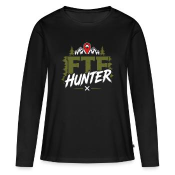 FTE Hunter en plein air - T-shirt manches longues Premium bio Femme - noir - Devant - Julia (174cm)