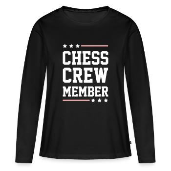 Équipe d’échecs - T-shirt manches longues Premium bio Femme - noir - Devant - Julia (174cm)