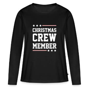 Christmas Crew - Frauen Premium Bio Langarmshirt - Schwarz - Vorne - Julia (174cm)