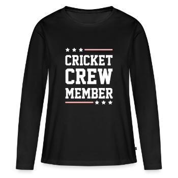 Équipe de cricket - T-shirt manches longues Premium bio Femme - noir - Devant - Julia (174cm)