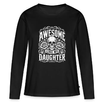 Déclaration de la fille gothique de Skull Roses - T-shirt manches longues Premium bio Femme - noir - Devant - Julia (174cm)