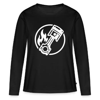 Symbole d’accord - T-shirt manches longues Premium bio Femme - noir - Devant - Julia (174cm)