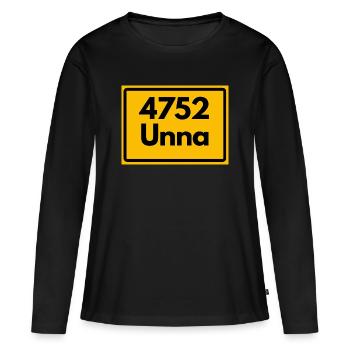 ANCIEN CODE POSTAL 4752 ZIP 59423 UNNA NRW - T-shirt manches longues Premium bio Femme - noir - Devant - Julia (174cm)