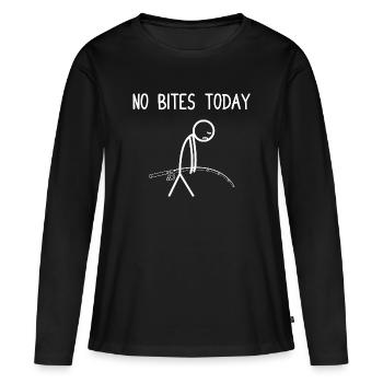 Pas de morsures aujourd’hui Pêche pêcheur Pêcheur - T-shirt manches longues Premium bio Femme - noir - Devant - Julia (174cm)