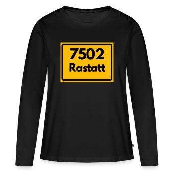 ANCIEN CODE POSTAL 7502 ZIP 76437 RASTATT BAWÜ - T-shirt manches longues Premium bio Femme - noir - Devant - Julia (174cm)