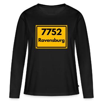 ANCIEN CODE POSTAL 7752 ZIP 88212 RAVENSBURG BAWÜ - T-shirt manches longues Premium bio Femme - noir - Devant - Julia (174cm)