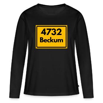 ANCIEN CODE POSTAL 4732 POSTE 59269 BECKUM NRW - T-shirt manches longues Premium bio Femme - noir - Devant - Julia (174cm)
