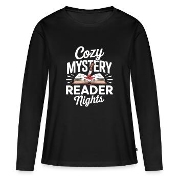Meurtre, Crime, Thriller, Livres, Lecteurs, Suspense - T-shirt manches longues Premium bio Femme - noir - Devant - Julia (174cm)
