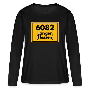 ANCIEN CODE POSTAL 6082 POSTE 63225 LANGEN HESSEN - T-shirt manches longues Premium bio Femme - noir - Devant - Julia (174cm)