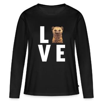 La mangouste de la mangouste - T-shirt manches longues Premium bio Femme - noir - Devant - Julia (174cm)