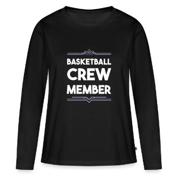 Équipe de basket-ball - T-shirt manches longues Premium bio Femme - noir - Devant - Julia (174cm)