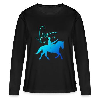 Moulin de voûte – Tenue sportive pour sauteurs - T-shirt manches longues Premium bio Femme - noir - Devant - Julia (174cm)