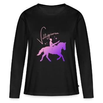 Moulin de voûte – Tenue sportive pour sauteurs - T-shirt manches longues Premium bio Femme - noir - Devant - Julia (174cm)