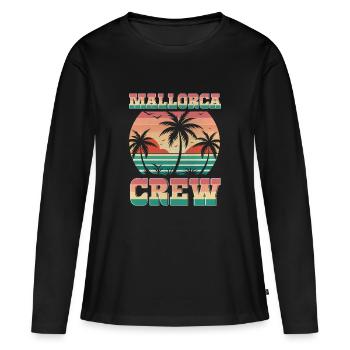 Équipage à Majorque - T-shirt manches longues Premium bio Femme - noir - Devant - Julia (174cm)