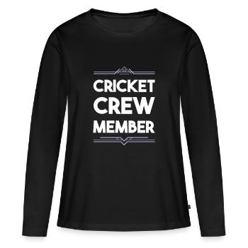Équipe de cricket - T-shirt manches longues Premium bio Femme - noir - Devant - Julia (174cm)