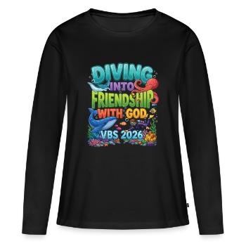 Diving Friendship God VBS 2026 - Women's Premium Organic Long Sleeve Shirt - black - Front - Julia (174cm)