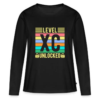Cadeaux Funny XC Running Runner Édition Unique - T-shirt manches longues Premium bio Femme - noir - Devant - Julia (174cm)