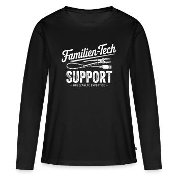 Familien-Tech Support Icon - Women's Premium Organic Long Sleeve Shirt - black - Front - Julia (174cm)