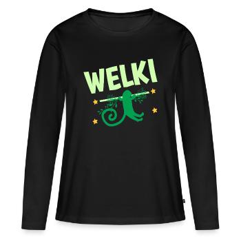 Welki der Affe - Frauen Premium Bio Langarmshirt - Schwarz - Vorne - Julia (174cm)