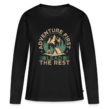 Aventures des chefs de filles Girl Scouts Premier Scout - T-shirt manches longues Premium bio Femme - noir - Devant - Julia (174cm)