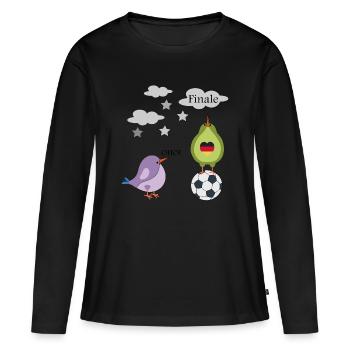 Soccer - Women's Premium Organic Long Sleeve Shirt - black - Front - Julia (174cm)