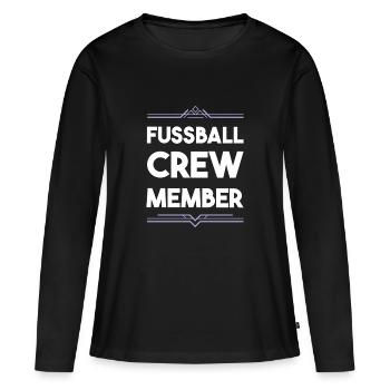 Fussball Crew - Frauen Premium Bio Langarmshirt - Schwarz - Vorne - Julia (174cm)