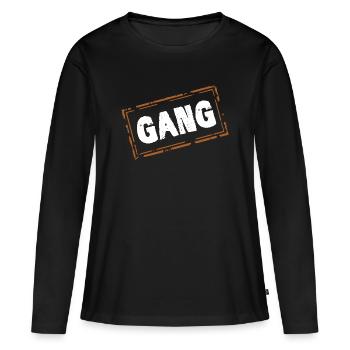 Gang - Frauen Premium Bio Langarmshirt - Schwarz - Vorne - Julia (174cm)