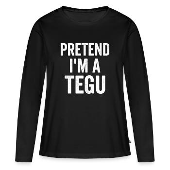 Fais comme si je sois un Tegu. - T-shirt manches longues Premium bio Femme - noir - Devant - Julia (174cm)