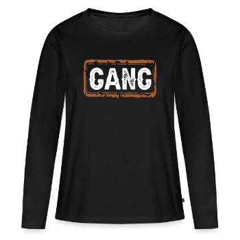 Gang - Frauen Premium Bio Langarmshirt - Schwarz - Vorne - Julia (174cm)