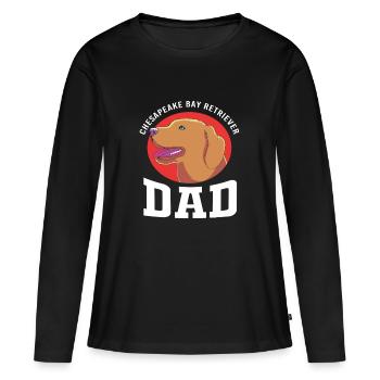 Retriever de la baie de Chesapeake - T-shirt manches longues Premium bio Femme - noir - Devant - Julia (174cm)