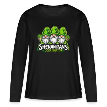 Shenanigans Coordinator Garden Gnome - Women's Premium Organic Long Sleeve Shirt - black - Front - Julia (174cm)