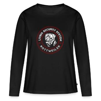 Sécurité des rottweilers - T-shirt manches longues Premium bio Femme - noir - Devant - Julia (174cm)