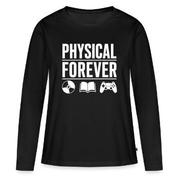 Physical Forever Gamer Geek Gaming - Frauen Premium Bio Langarmshirt - Schwarz - Vorne - Julia (174cm)