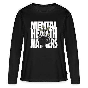 Mental Health Matters Design - T-shirt manches longues Premium bio Femme - noir - Devant - Julia (174cm)