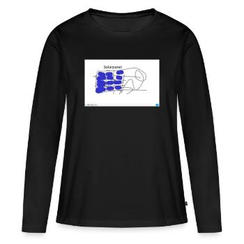 Solar Power Pattern in Blue - Women's Premium Organic Long Sleeve Shirt - black - Front - Julia (174cm)