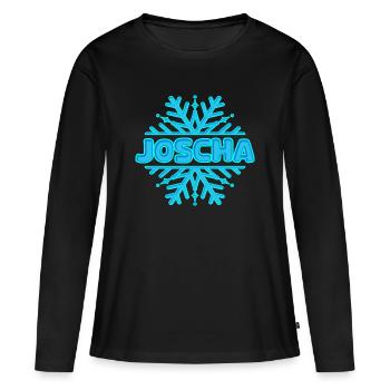 Cadeau pour Joscha - T-shirt manches longues Premium bio Femme - noir - Devant - Julia (174cm)