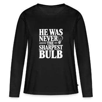Er war nie der schärfste Kerl - Frauen Premium Bio Langarmshirt - Schwarz - Vorne - Julia (174cm)