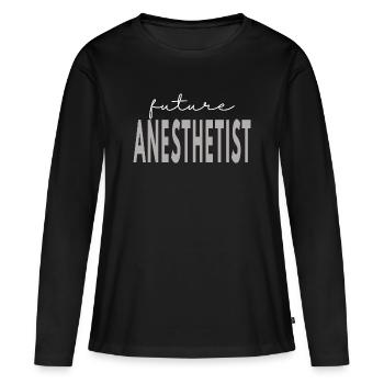 Don pour futur étudiant infirmière anesthésiste CRNA - T-shirt manches longues Premium bio Femme - noir - Devant - Julia (174cm)