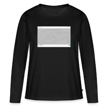Fließende Konturen Linienkunst - Frauen Premium Bio Langarmshirt - Schwarz - Vorne - Julia (174cm)