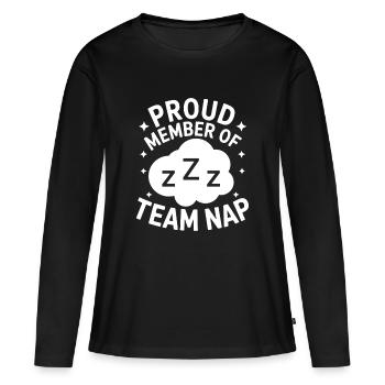 Équipe d’anesthésiste spécialiste de la sieste - T-shirt manches longues Premium bio Femme - noir - Devant - Julia (174cm)