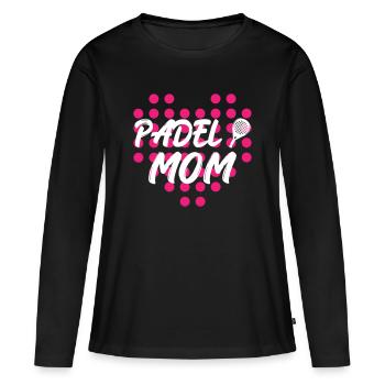 Padel_Mom - Women's Premium Organic Long Sleeve Shirt - black - Front - Julia (174cm)